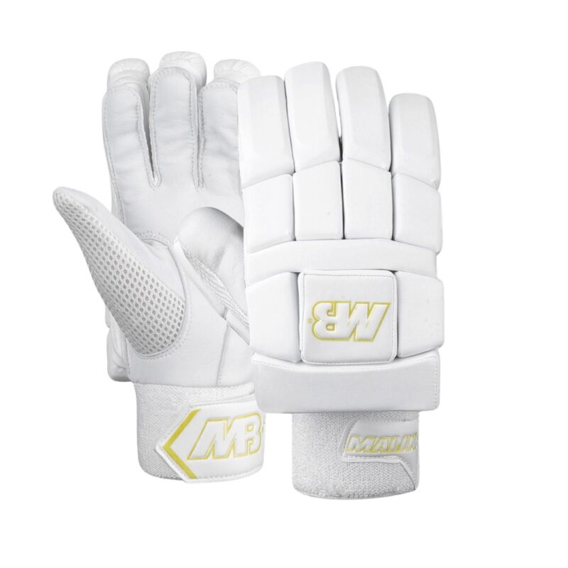 MB Malik White Gold Edition Bating Gloves
