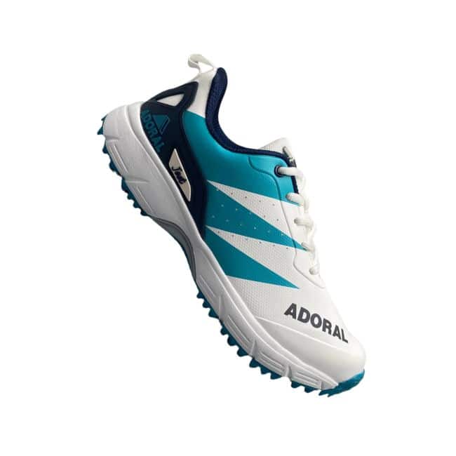 Adoral Jeet Cricket Shoes Blue & White – Lightweight, Comfortable, Durable shoes