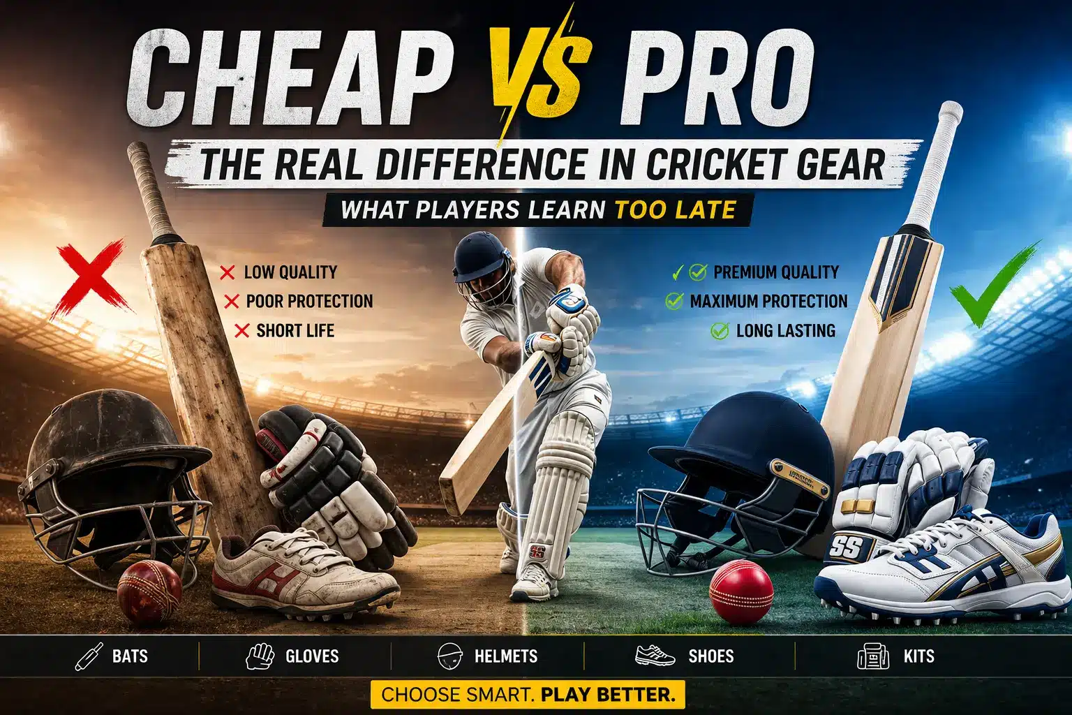 cricket equipment guide for different pitches and playing conditions